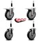 Service Caster 5'' Black Poly Swivel 7/8'' Expanding Stem Caster Set 2 Total Lock Brakes, 4PK SCC-EXTTL20S514-PPUB-BLK-2-S-2-78 - alternate 4